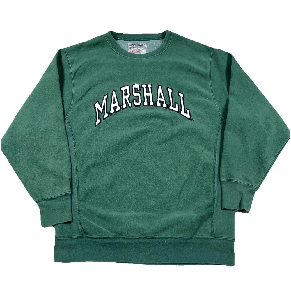 Vintage Y2K Marshall Thundering Herd Sweatshirt Men‎ Large Crewneck 90s Heavy *